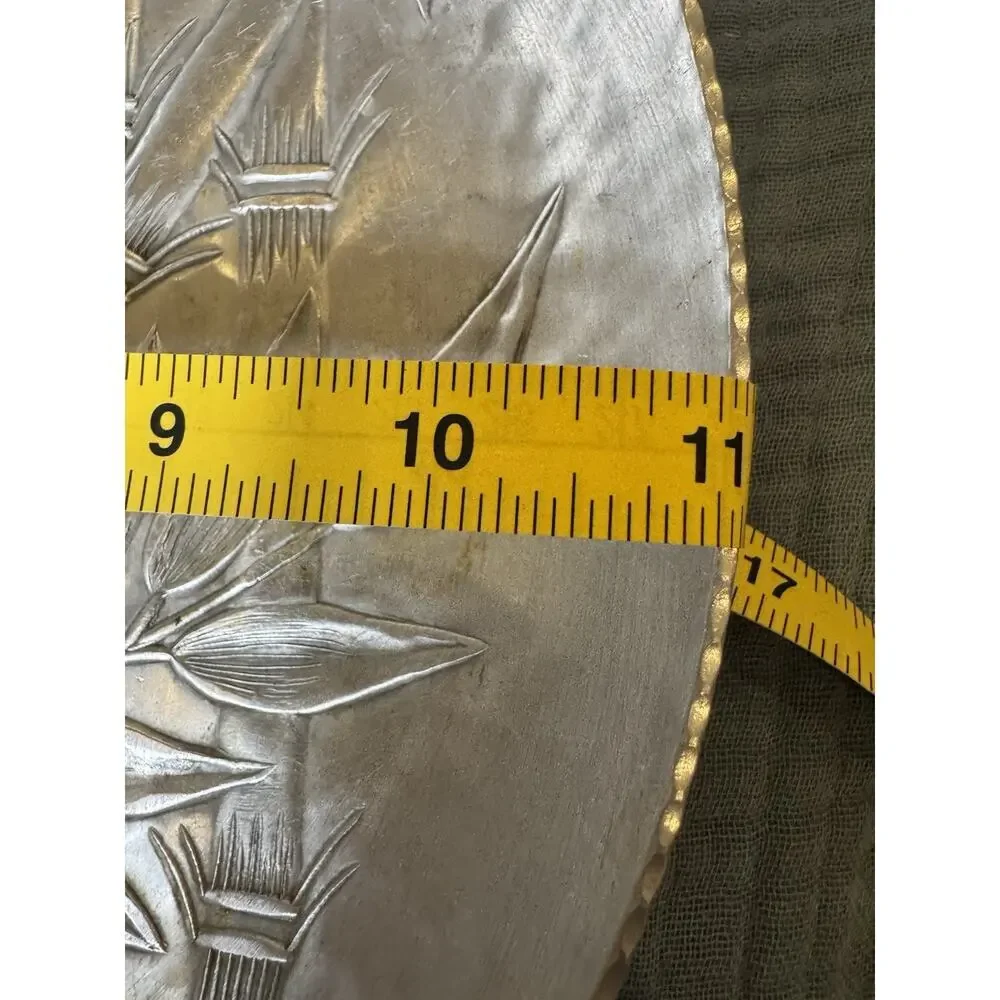 Vintage Everlast‎ hammered aluminum Bali Bamboo Bowl, 1950s